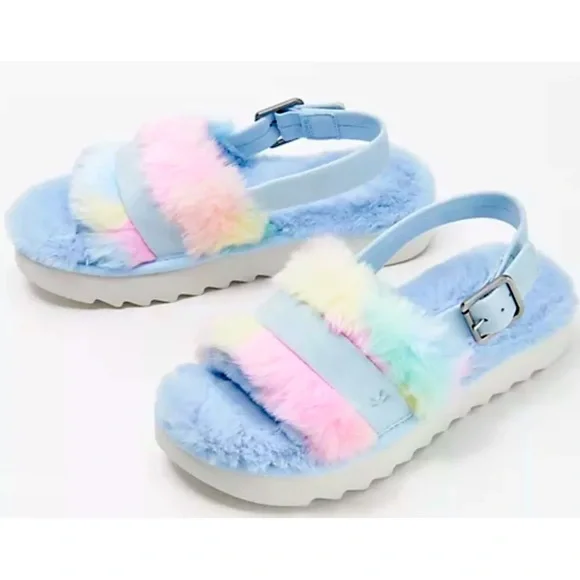 Koolaburra by UGG Womens Sz 8 Adjustable Slide Sandals Fuzz\'d Out - Pastel NEW Koolaburra | Shoes | Koolaburra By Ugg Womens Sz 8  main image 3
